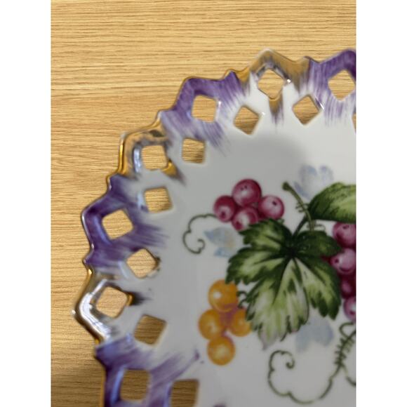 Lefton China Pedestal Plate VINTAGE - Picture 6 of 8